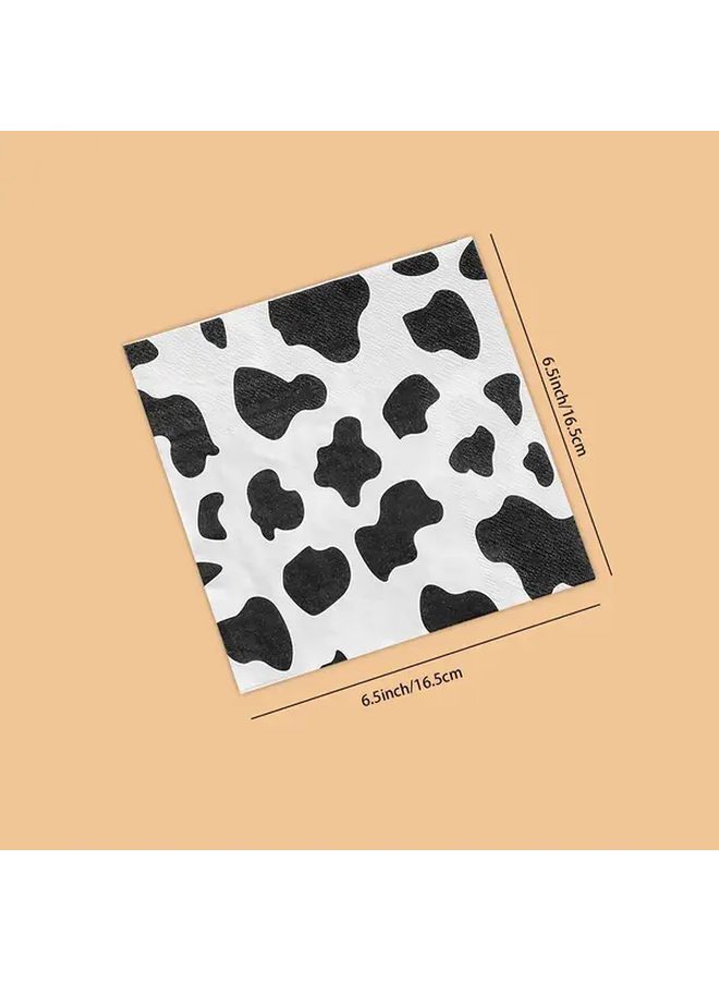 20pcs Farm Cow Napkins for Holiday Birthday Party Decorations - Image 5