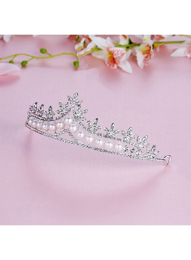 Rhinestone Pearl Tiaras and Crowns Headpieces For Women and flower girls Bridgerton Hair Accessories for Birthday Prom Wedding Princess Crown - Image 5