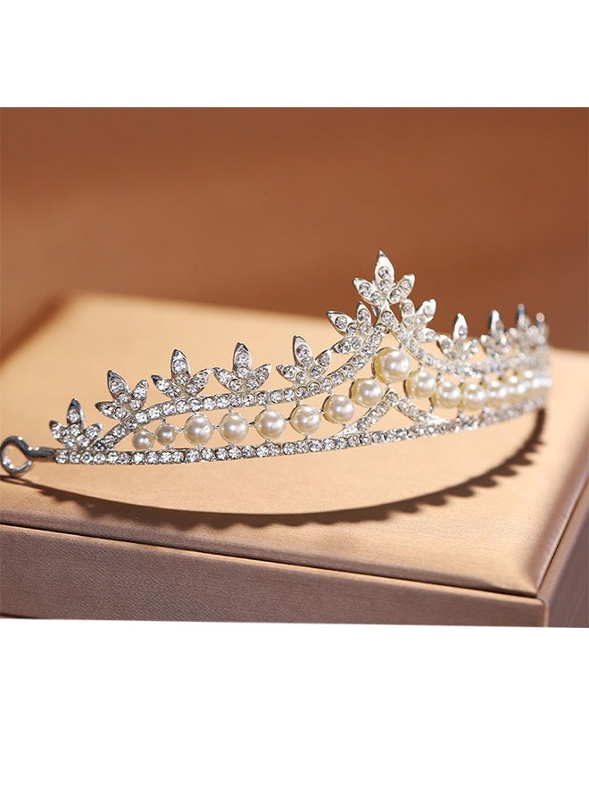 Rhinestone Pearl Tiaras and Crowns Headpieces For Women and flower girls Bridgerton Hair Accessories for Birthday Prom Wedding Princess Crown - Image 4