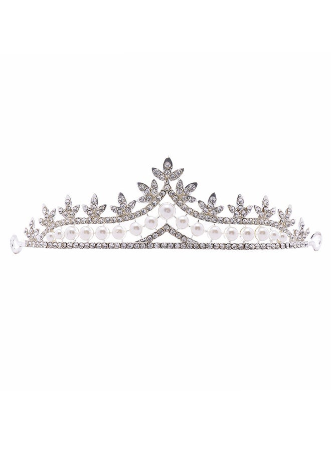 Rhinestone Pearl Tiaras and Crowns Headpieces For Women and flower girls Bridgerton Hair Accessories for Birthday Prom Wedding Princess Crown - Image 1