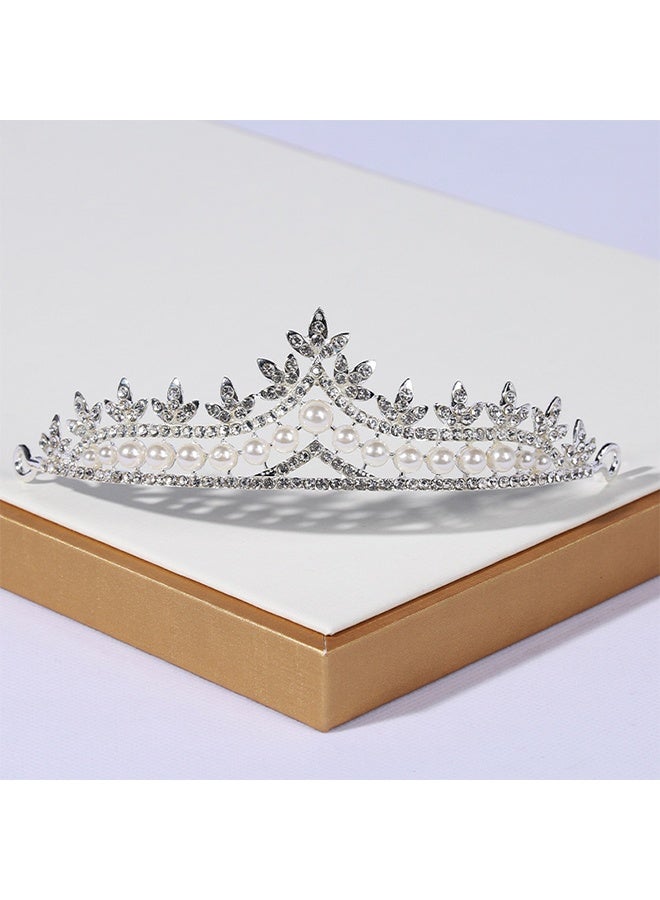 Rhinestone Pearl Tiaras and Crowns Headpieces For Women and flower girls Bridgerton Hair Accessories for Birthday Prom Wedding Princess Crown - Image 3