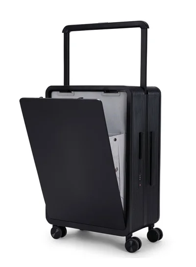 LIMRA Travel Bag It contains two compartments From Limra Made Of PC Cabin Carry Check-In Luggage Trolley Size 20 inch Color Black