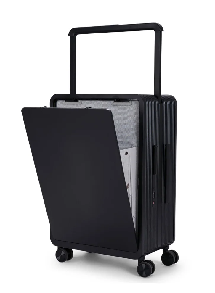 LIMRA Travel Bag It contains two compartments From Limra Made Of PC Cabin Carry Check-In Luggage Trolley Size 20 inch Color Black