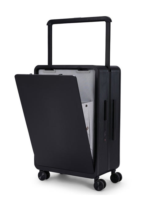Travel Bag It contains two compartments From Limra Made Of PC Cabin Carry Check-In Luggage Trolley Size 20 inch Color Black