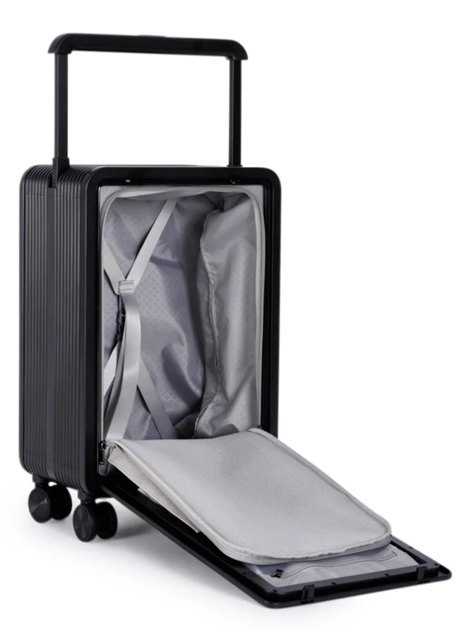 LIMRA Travel Bag It contains two compartments From Limra Made Of PC Cabin Carry Check-In Luggage Trolley Size 20 inch Color Black