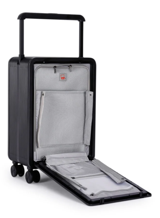 LIMRA Travel Bag It contains two compartments From Limra Made Of PC Cabin Carry Check-In Luggage Trolley Size 20 inch Color Black