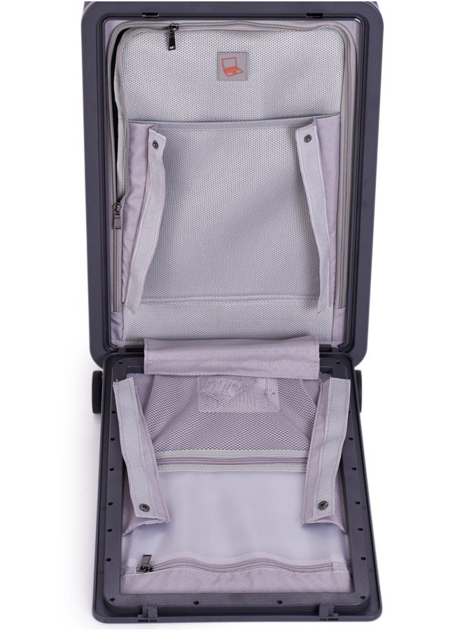Travel Bag It contains two compartments From Limra Made Of PC Cabin Carry Check-In Luggage Trolley Size 20 inch Color Black