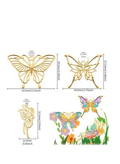 SYOSI 30 Pieces Open Bezel Pendant Charms Hollow Resin Golden Butterfly Moulds Pendant Frame for DIY Bracelet Necklace, Jewelry Making (Butterfly Style)  - Image 3