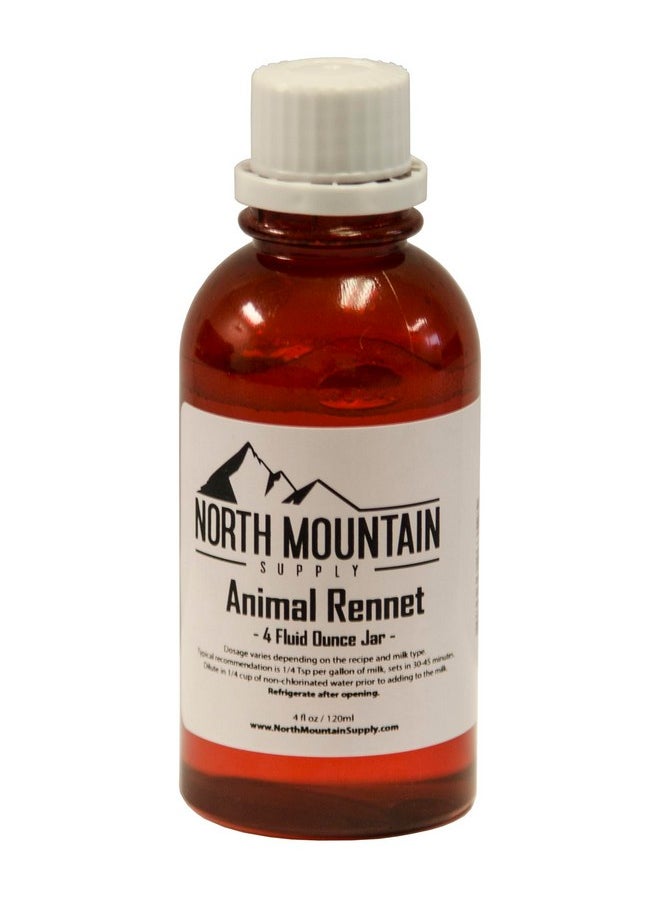 North Mountain Supply Professional Quality Liquid Calf Rennet - Animal Rennet For Cheese Making - 4 Fluid Ounces 