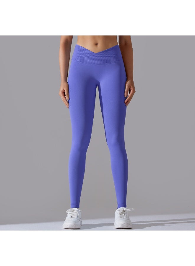 V Cross Waist Fitness Pants Women Yoga Pants Quick Dry Push-Up Tights Sweatpants Gym Leggings Women - Image 1