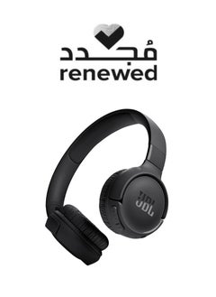 Renewed-Tune 520Bt Wireless On Ear Headphones Pure Bass Sound 57H Battery Hands Free Call Plus Voice Aware Multi Point Connection Lightweight And Foldable Black