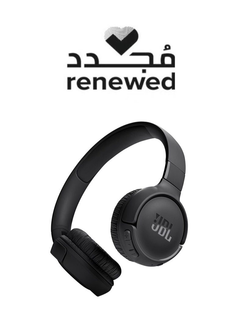 JBLTM - Renewed-Tune 520Bt Wireless On Ear Headphones Pure Bass Sound 57H Battery Hands Free Call Plus Voice Aware Multi Point Connection Lightweight And Foldable Black - Image 1