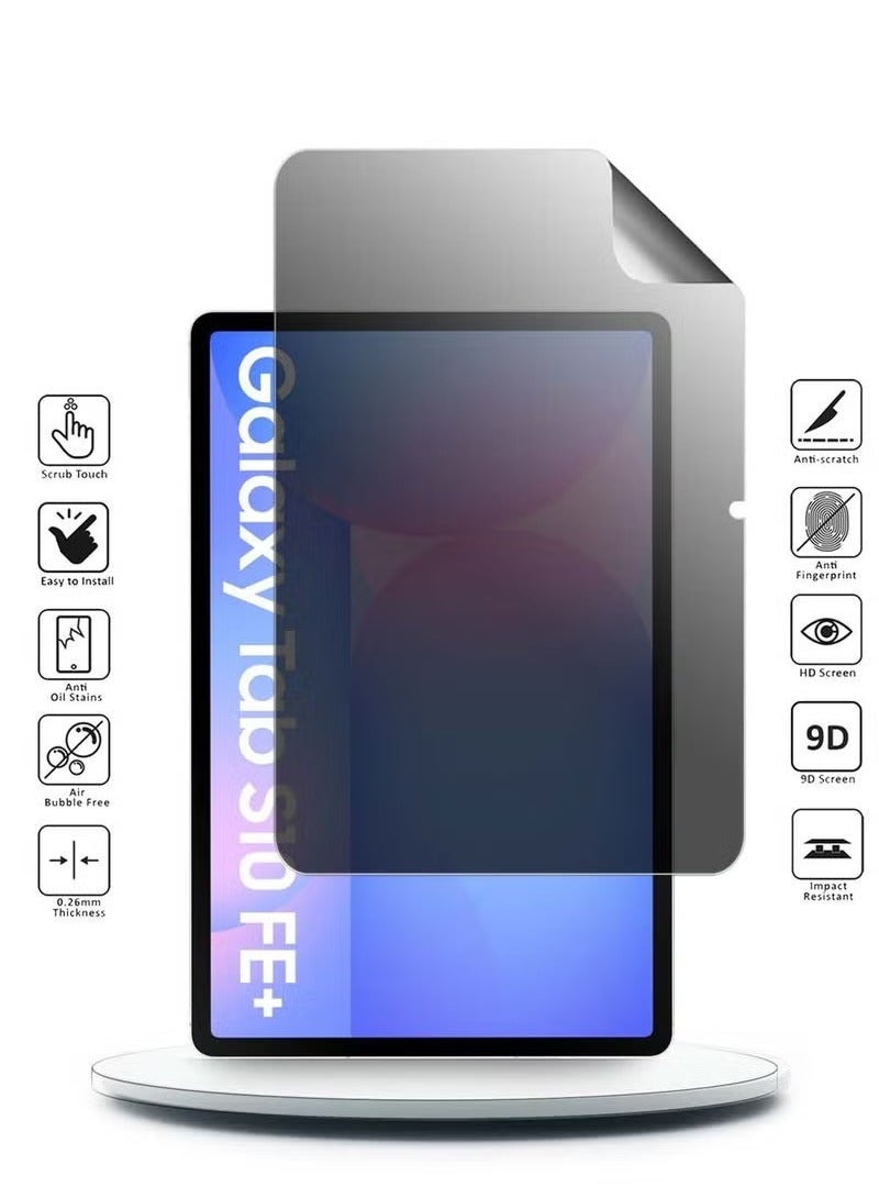 TIGER Samsung Galaxy Tab S10 FE Plus 13.1 5G 2025 (13.1 inches) Wtech Premium Pure Hydrogel Anti Spy / Anti Privacy Film Thin and Flexible Screen Protector (TSHFMP) - Clear  - Image 2