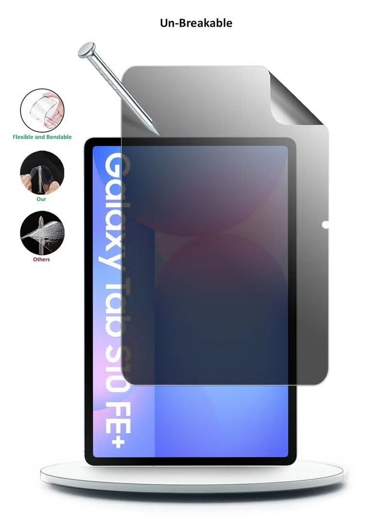 TIGER Samsung Galaxy Tab S10 FE Plus 13.1 5G 2025 (13.1 inches) Wtech Premium Pure Hydrogel Anti Spy / Anti Privacy Film Thin and Flexible Screen Protector (TSHFMP) - Clear  - Image 4