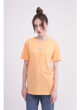 The Socks Company Skateboard Embroidered Crew Neck Orange Unisex T-Shirt  - Image 1