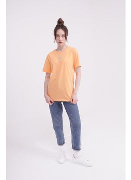 The Socks Company Skateboard Embroidered Crew Neck Orange Unisex T-Shirt  - Image 2