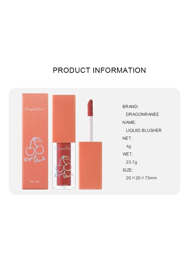 Soft Cream Liquid blush, Korean Blush Makeup for Cheeks, Dewy Finish Natural Looking, Silk Smooth Creamy Blush Long-lasting, Blendable, Lightweight, Blush Highly Pigmented