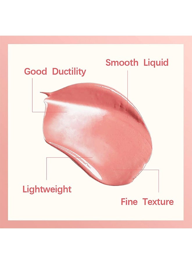 Soft Cream Liquid blush, Korean Blush Makeup for Cheeks, Dewy Finish Natural Looking, Silk Smooth Creamy Blush Long-lasting, Blendable, Lightweight, Blush Highly Pigmented