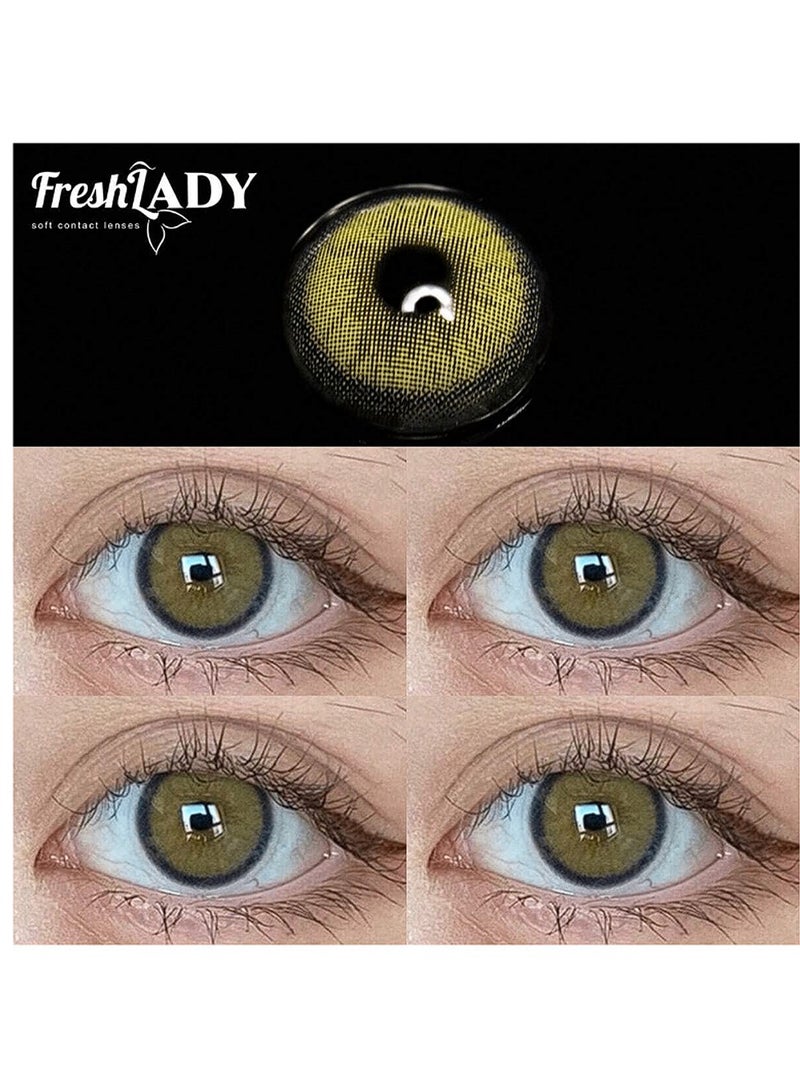 FRESH LADY Soft Contact Eye Lenses X Green- Flare -1 Year Disposable - Image 2