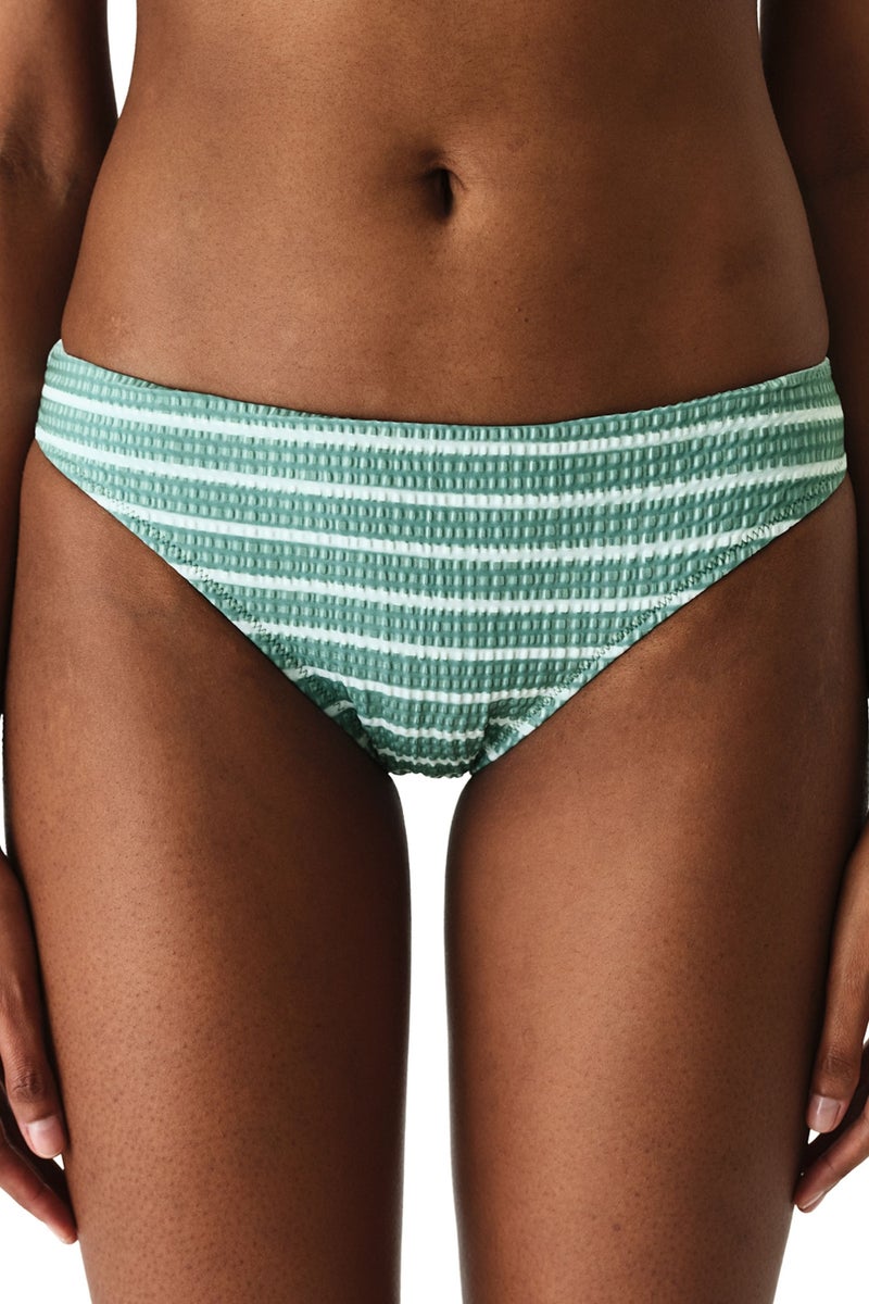 PENTI Maela Striped Textured Mid Waist Bikini Bottom - Image 3