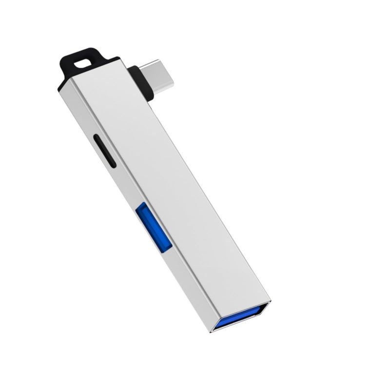محور USB-C الفضي مع فتحة تعليق لسهولة الحمل، توافق واسع، توسيع من نوع C - Image 4