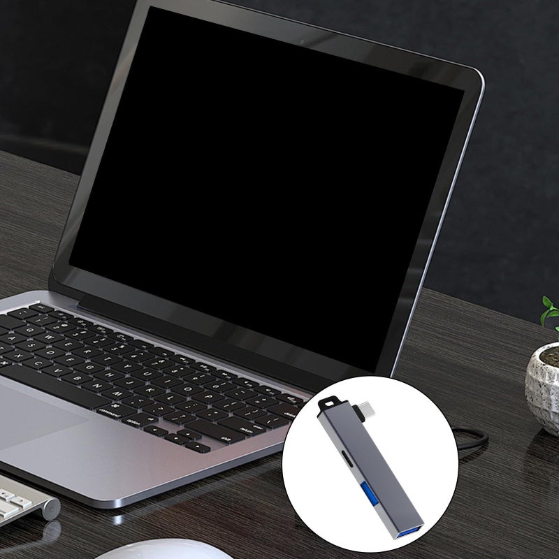 محور USB-C الفضي مع فتحة تعليق لسهولة الحمل، توافق واسع، توسيع من نوع C - Image 5
