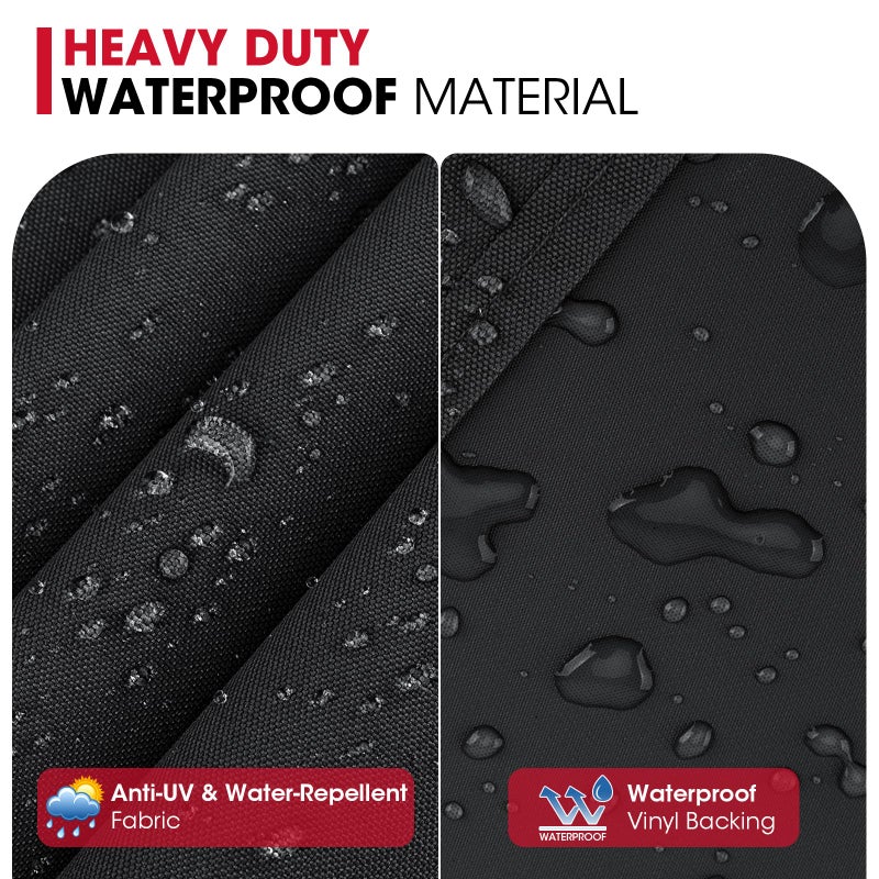 Unicook Grill Cover 65 Inch for Outdoor Grill, Heavy Duty Waterproof BBQ Cover with Side Handles and Air Vents, Weather Resistant, Compatible with Weber Charbroil Nexgrill Kenmore Gas BBQs, Black - Image 4