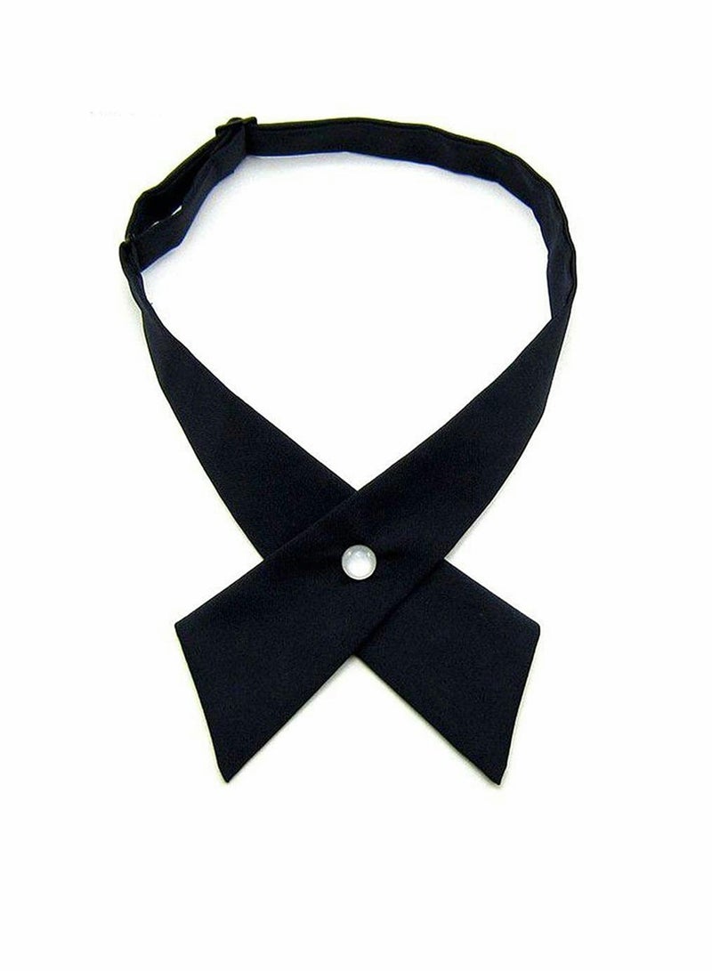 Zard Cross Tie, Tie for Men Women Adjustable Criss-Cross Bowtie School Uniform Pre Tied Bows Girls Neck Tie Accessories Work Tie Adjustable School Uniform Business Bow Tie Perfect for Party Shirt (2 Pcs) - Image 5