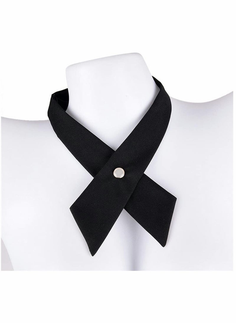 Zard Cross Tie, Tie for Men Women Adjustable Criss-Cross Bowtie School Uniform Pre Tied Bows Girls Neck Tie Accessories Work Tie Adjustable School Uniform Business Bow Tie Perfect for Party Shirt (2 Pcs) - Image 4