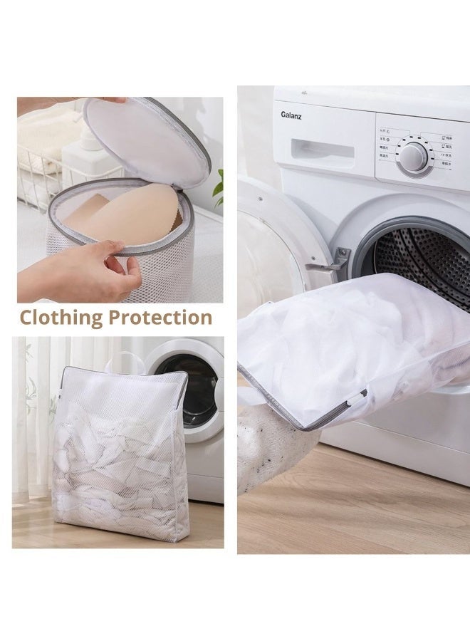 6Pcs 3D Mesh Laundry Bags with Hanging Handles, Durable Zippered Wash Bags for Delicates, Shoes & Bulk Clothes - Space-Saving Foldable Design for Easy Storage - Image 5