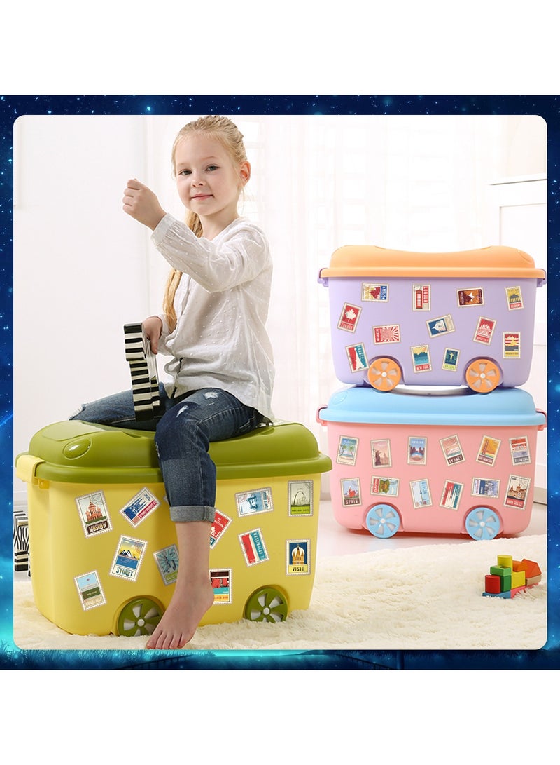 ORAINBOW Travel Around The World Stickers 100 Pack Vinyl Laptop Stickers Waterproof Map for Water Bottles Graffiti Teens Girls Kids Adults - Image 4