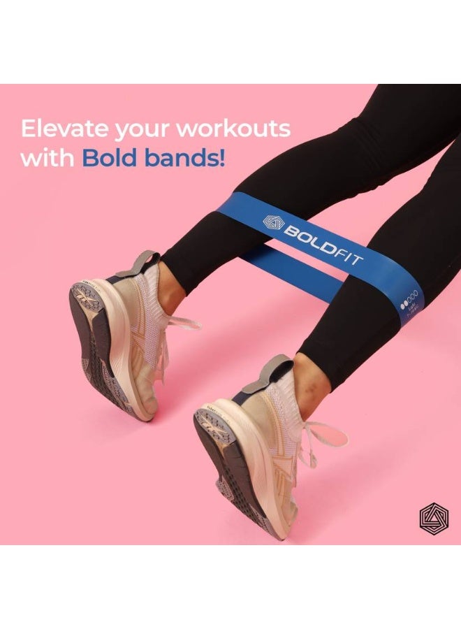 BOLDFIT BOLDFIT Mini Loop Resistance Band Heavy Bands Workout Theraband Hip Thera Set Men Women Fitness Band  (Multicolor, Pack of 3)  - Image 2