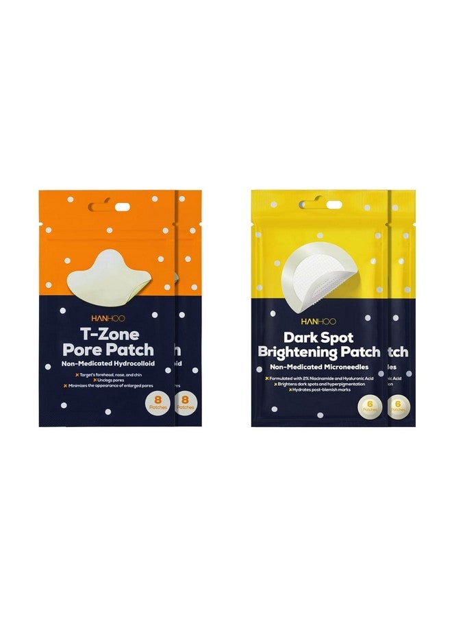 HANHOO Dark Spot Brightening Patch Tzone Pore Patch|Hydrocolloid Nose Strips|Microneedle Patches For Dark Spots| Tzone Pore Patches 8 Pore + 8 Triangle Patches|Dark Spot Brightening Patch 12 - Image 1