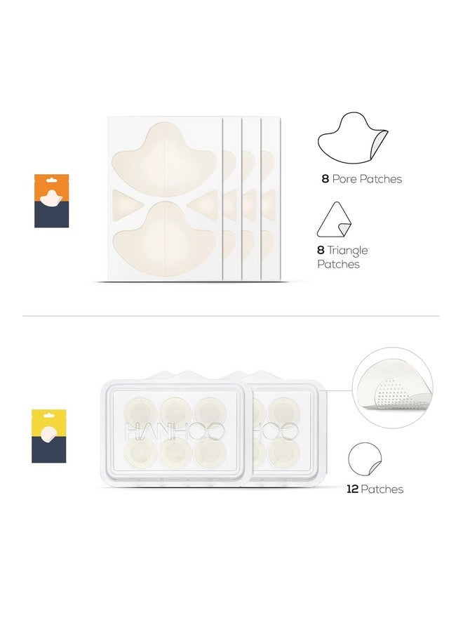 HANHOO Dark Spot Brightening Patch Tzone Pore Patch|Hydrocolloid Nose Strips|Microneedle Patches For Dark Spots| Tzone Pore Patches 8 Pore + 8 Triangle Patches|Dark Spot Brightening Patch 12 - Image 2