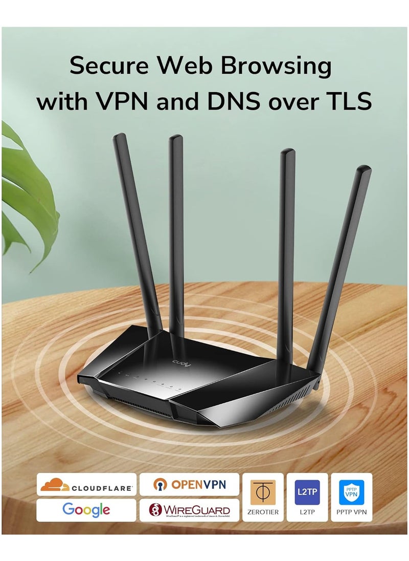 cudy - N300 WiFi Unlocked 4G LTE Modem Router with SIM Card Slot, 300Mbps WiFi, LTE Cat4, EC25-AFX Qualcomm Chipset, 5dBi High Gain Antennas, FDD, DDNS, VPN, Cloudflare, Plug and Play, LT400 - Image 1