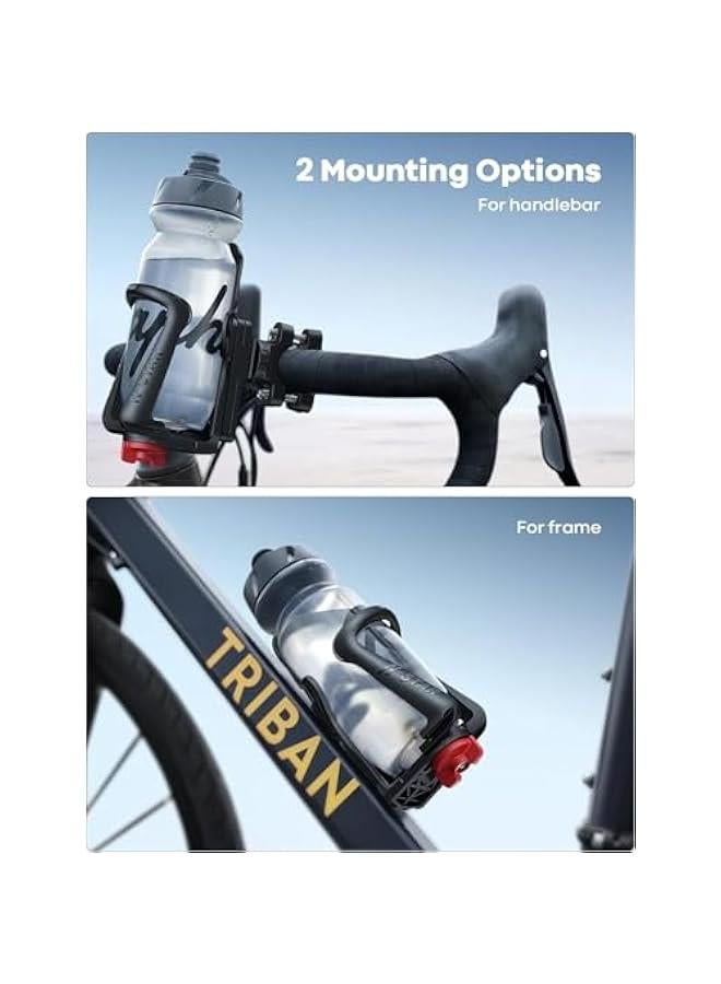 HOOKOR Bike Water Bottle Holder - 【for Handlebar & Frame】 【for 1.9-2.8 Diameter Bottles】Bicycle Drink Holder, Motorcycle Cup Cage with Screw Tool, Fit Standard and Smaller Size Bottles. - Image 4