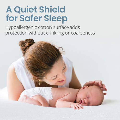 SafeRest Zippered Mattress Protector - Premium 6 Inch Waterproof Mattress Cover for Bed - Breathable & Noiseless Washable Mattress Encasement - Crib - Image 5