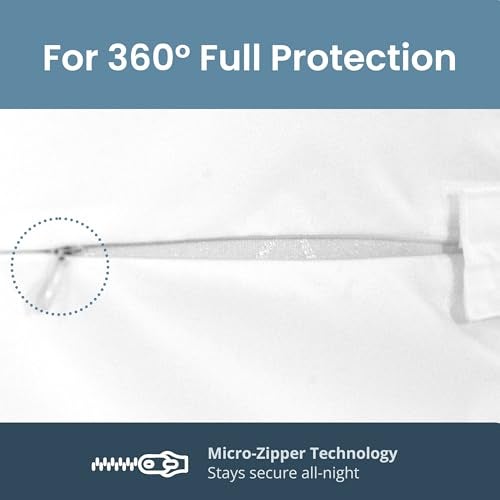 SafeRest Zippered Mattress Protector - Premium 6 Inch Waterproof Mattress Cover for Bed - Breathable & Noiseless Washable Mattress Encasement - Crib - Image 4