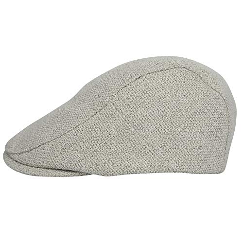 WITHMOONS Ivy Cap Straw Weave Linen-Like Fabric Cabbie Newsboy Hat MZ30038 (Grey) - Image 2