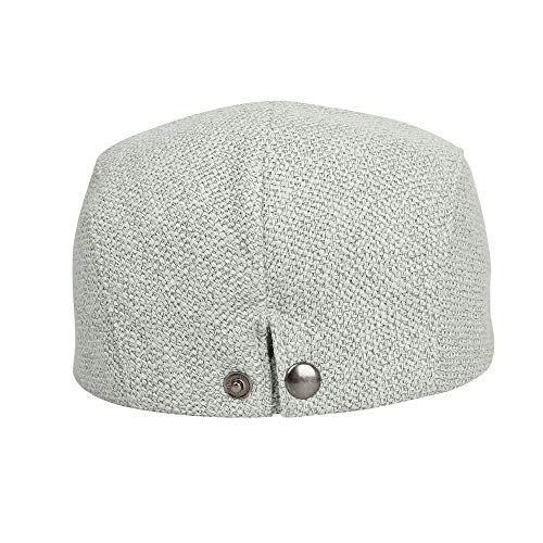 WITHMOONS Ivy Cap Straw Weave Linen-Like Fabric Cabbie Newsboy Hat MZ30038 (Grey) - Image 3