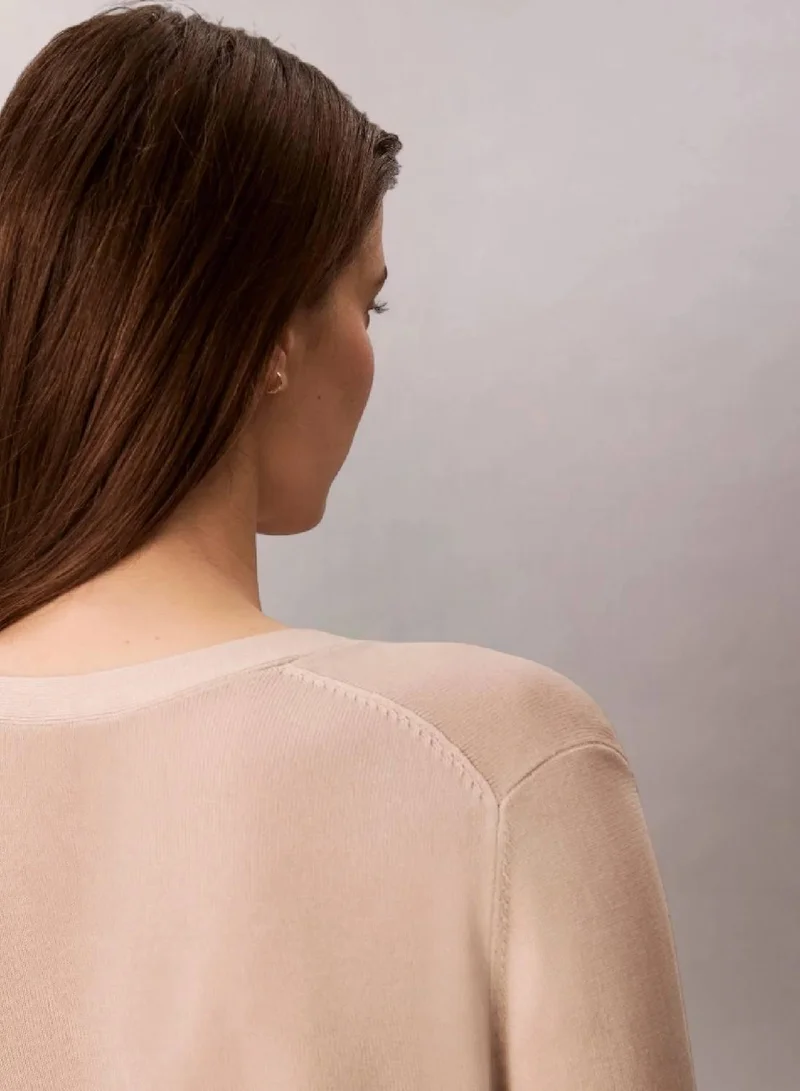 Calvin Klein Charming Khaki Fine Gauge Viscose Cardigan for Women | Best Price UAE