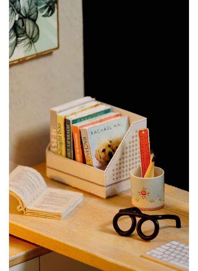 CUTEROOM Diy Doll Room Miniature Furniture Wooden House Kit Wooden Dolls House Kit With Dust Cover & Led Light And Accessories Qt Series Dollhouse - Image 5