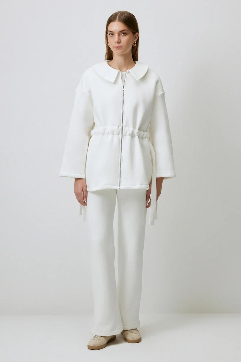 Touche Waist Drawstring Jacket Trouser Set