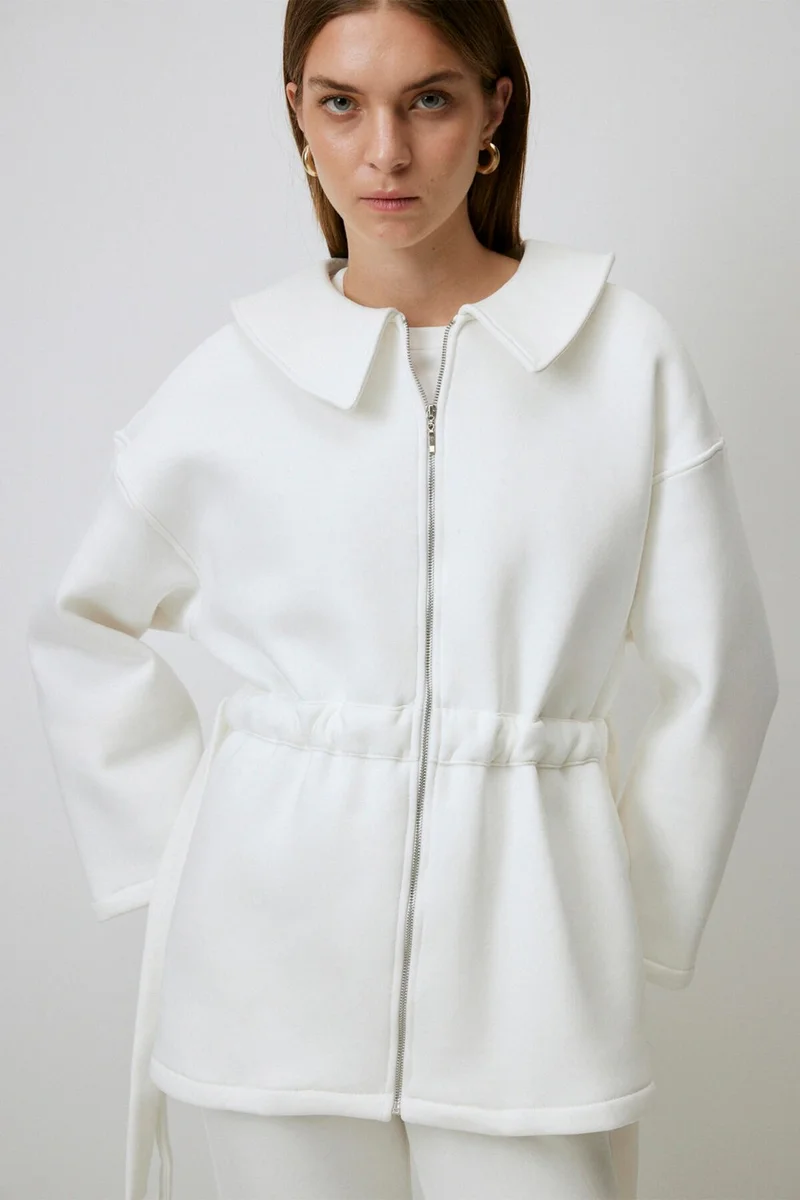 Touche Waist Drawstring Jacket Trouser Set