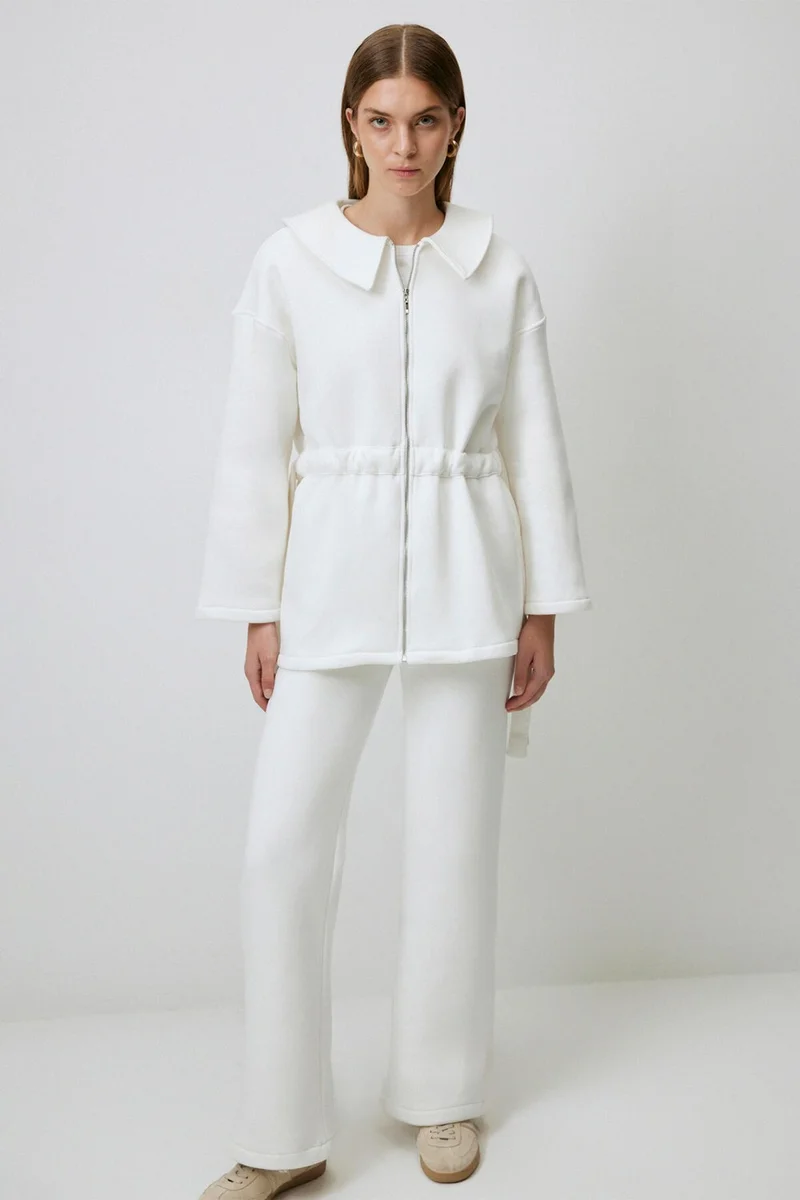 Touche Waist Drawstring Jacket Trouser Set