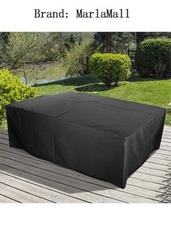 MarlaMall Patio Furniture Cover 242x162x100cm Black 210D  - Image 4