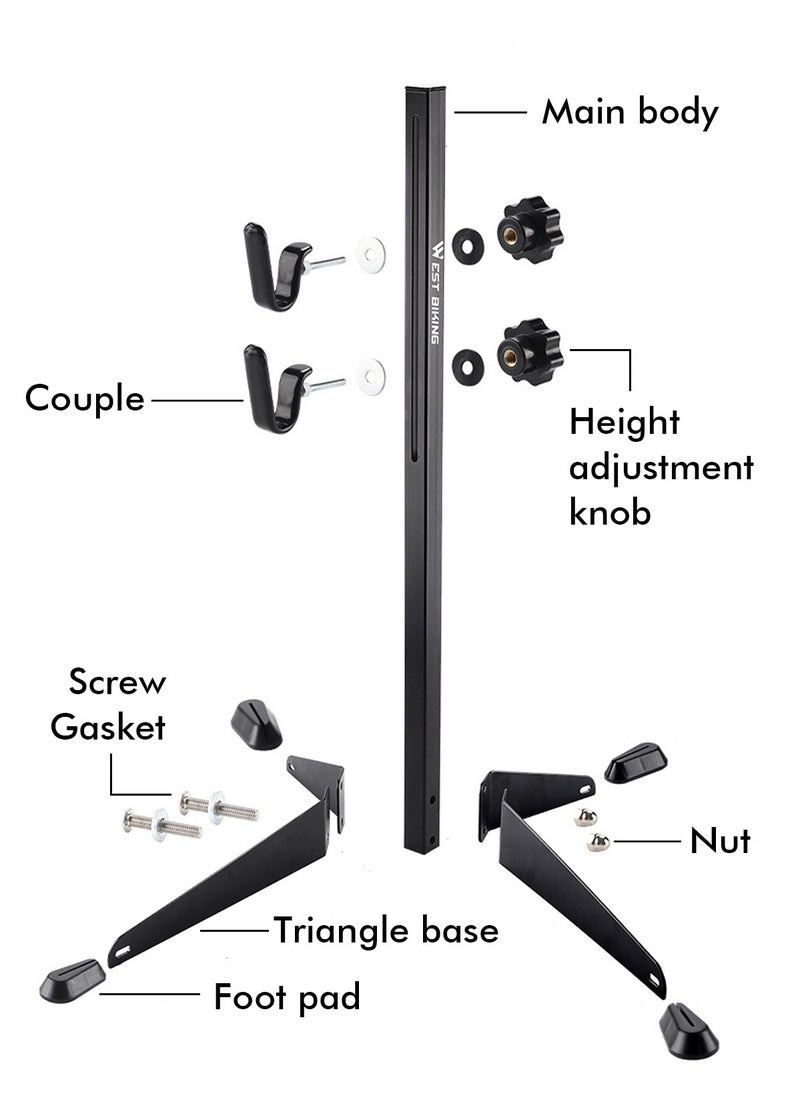 HomarKet Bike Parking Stand,Bike Floor Stand Parking Rack，Bike Rack Bicycle Floor Parking Stand, Bike Storage Holder for Garage,Indoor & Outdoor，Mountain & Road Bikes  - Image 4