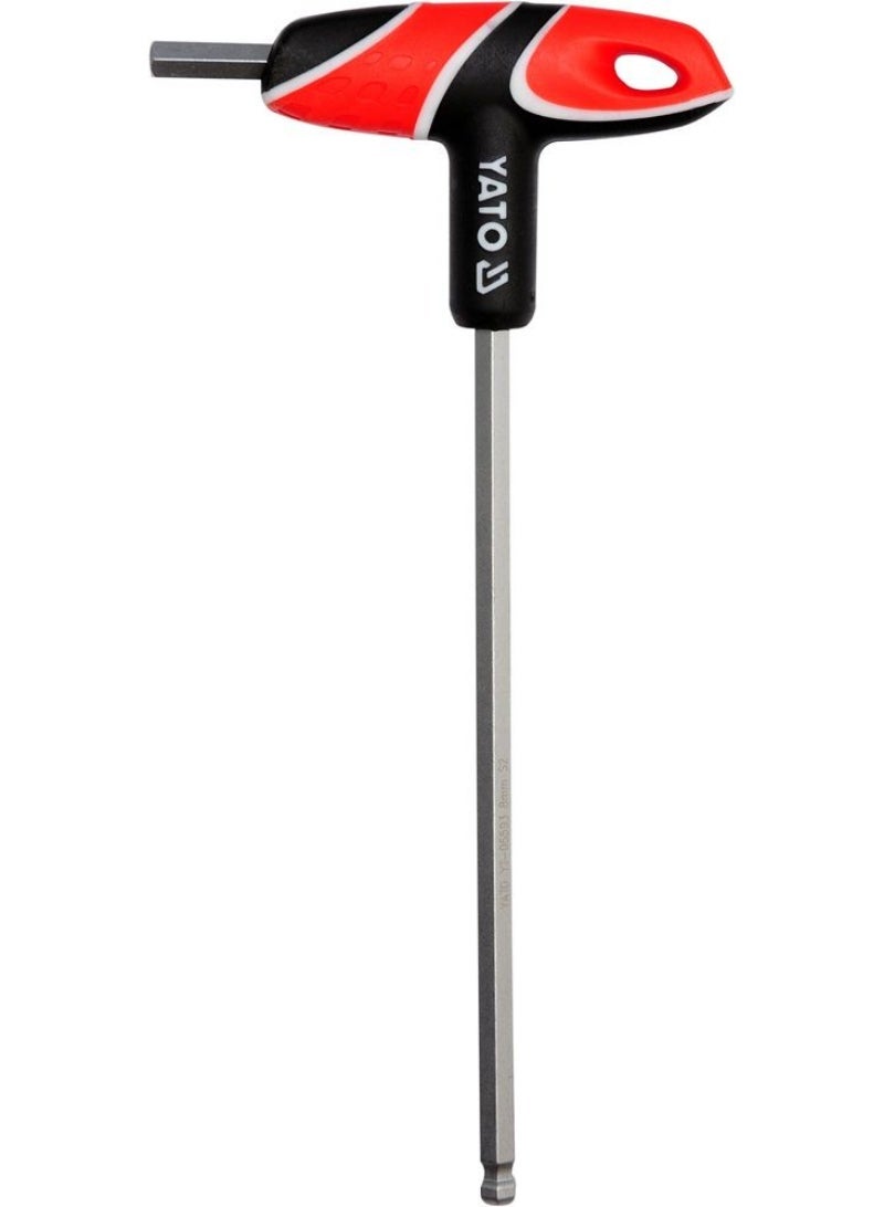 YATO T-Handle Hex Key with Ball 8mm YT-05593
