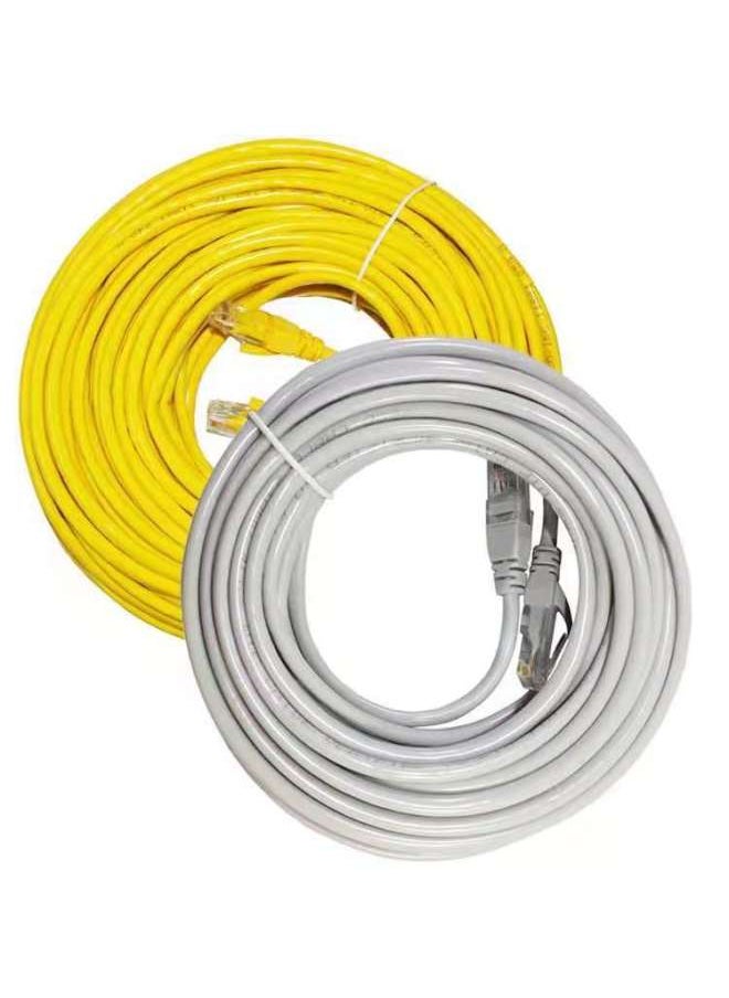 Generic Super Class 5 Finished Network Cable Unshielded Broadband Network Cable With Crystal Head Twisted Pair Jumper 1 M Computer Network Cable-Color:Yellow-Line Length:10m  - Image 4