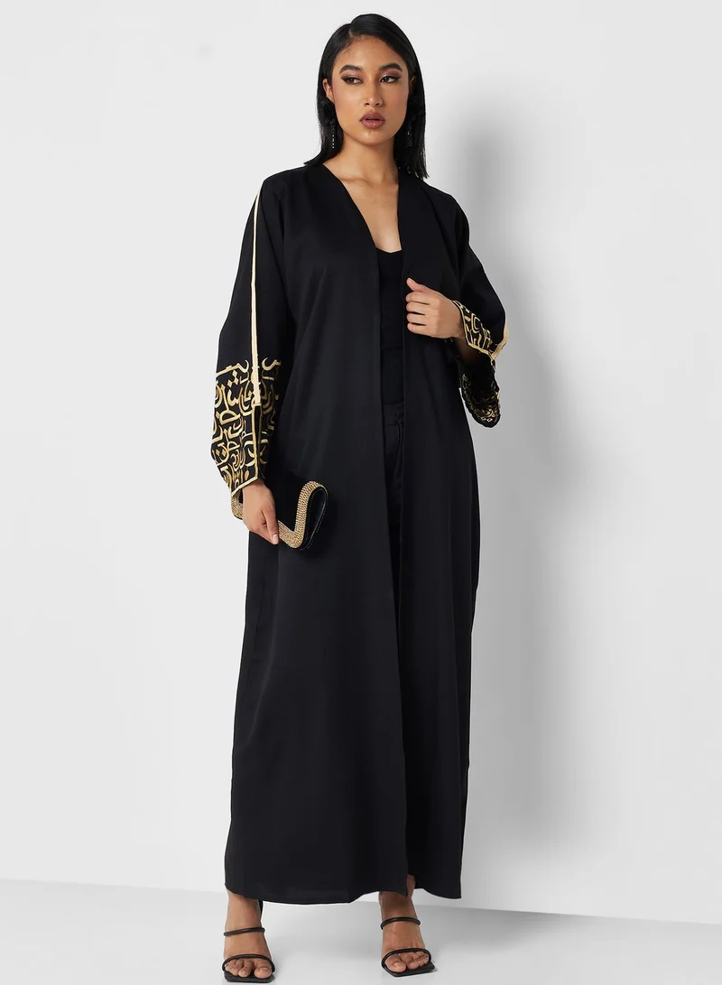 Khizana Embroidered Detail Abaya